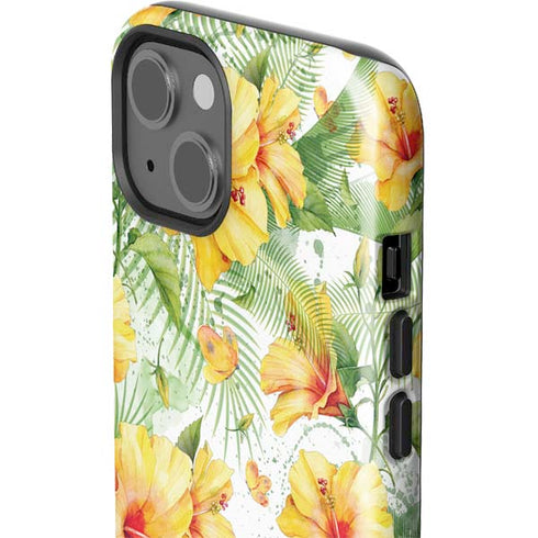 Yellow Hibiscus iPhone 15 Impact Case
